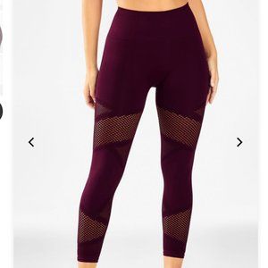 Mosaic High-Waisted 7/8 Burgundy